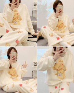 R애플 베어 수면 잠옷 세트_258875