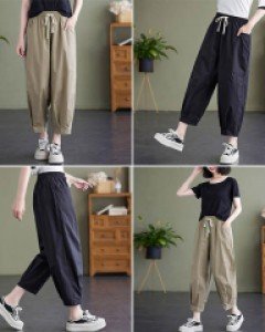 O3요르미 밴딩 8부 배기팬츠_260407