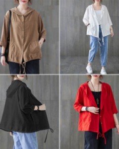 H3라이오 셔츠형 7부 후드 자켓_260602