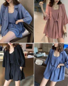I9로렌3피스 자켓 나시 반바지 셋업_260731