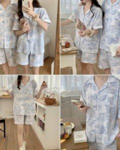 E2주이르 반팔 커플 잠옷 세트_260956