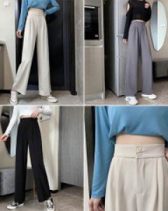 Y2얇은소재 찰랑 투턱 뒷밴딩 슬렉스_261019