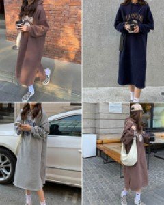 F2클레로고 후드 롱 원피스_261225