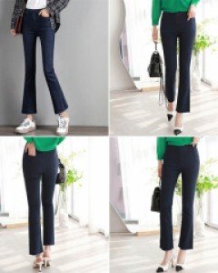 P3다크진 컷오프 밴딩 부츠컷 청바지_261477