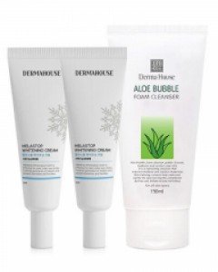 화이트닝크림 30ml 2개+알로에 폼클렌저 150ml/미백 잡티관리 칙칙한피부/산뜻하고 깔끔한 세안