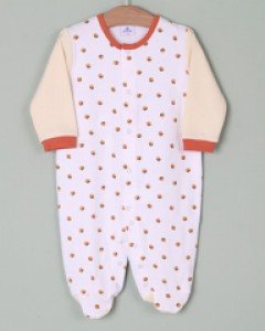 에프랑 밤비 아기 유아 신생아 봄 가을 겨울 긴팔 우주복 / 오렌지 70호(0-6개월)