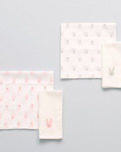 큐비앤맘 레빗 아기 유아 신생아 면 스카프 손수건 10매 세트