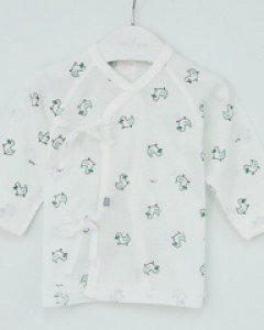 큐비앤맘 디디오리 아기 신생아 봄 여름 가을 얇은 배냇저고리(색상-그린) 처음 입히는 아기옷 배내저고리