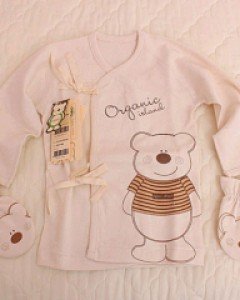 [오가닉아일랜드] 오가닉 포비 아기 유아 신생아 봄 가을 겨울 손싸걔 저고리 세트 (신생아 배냇저고리+손싸개 1쌍)