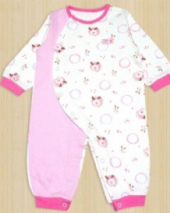 에프랑 동글동글 무형광 아기 유아 봄 가을 겨울 긴팔 우주복 / 핑크 80호(6-12개월)