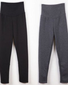 맘스데이 9부 밍크레깅스 / 출산전, 산후 겸용 임산부 가을 겨울 레깅스 / 블랙 차콜