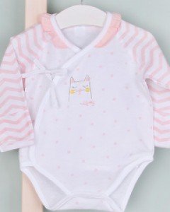 에프랑 메르시 밤부 슈트저고리 / 아기 신생아 봄 여름 가을 얇은 바디슈트 타입 배냇저고리  / 색상 핑크