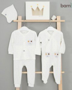 밤부아일랜드 밤부 심플 우주복 내의 선물 세트(사계절) 봄 가을 아기 신생아 임신 출산 축하 세트