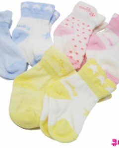 큐비앤맘 쁘띠커버 아기 신생아 봄 여름 가을 양말 2컬레 세트 / 블루+화이트, 핑크+화이트