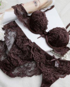 브라 여성브라 여자속옷 레이스브라 a컵 b컵 c컵} 크로커스 브라운