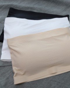 오프숄더/브라탑/탑브라/탱크/튜브탑/끈없는/노와이어누디/심리스} 메쉬 햄라인 밴드탑