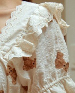 여성잠옷} 모카베어 레이온코튼 원피스(반소매스퀘어넥)