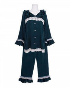 여성 엘리그린 샤틴 상하(긴소매러플카라)