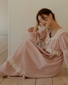 여성 로즈리에 양털 원피스(2C긴소매)