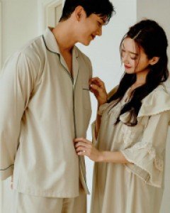 커플잠옷} 커플 소이 모달혼방 원피스(7부소매브이넥)