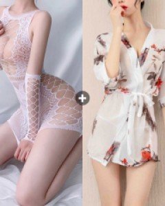 slip} 헬렌나비야 슬립가운 세트 (망사 밴드스타킹 무료증정)