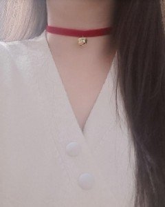slip} 벨벳 왕방울 초커