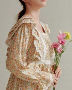 여성 매그놀리아 코튼 스퀘어넥 원피스 잠옷