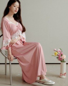 여성 마놀로 카치온스판 브라캡내장 원피스 잠옷(2C)