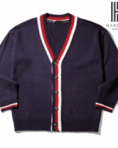 [해리슨] 오버핏 3색띠 니트 가디건 SME1170