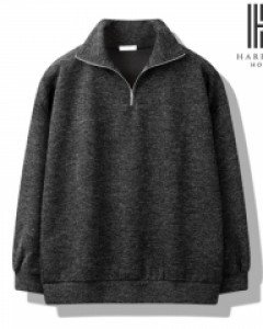 [해리슨] 오버핏 반집업 니트 LWD1088