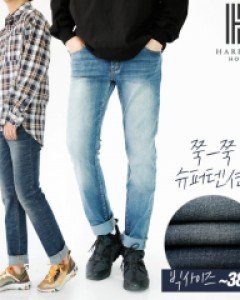 [해리슨] 스판 포인트 워싱 데님 팬츠 IC1024