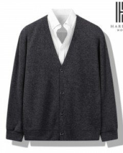 [해리슨] 솔리드 V넥 니트 가디건 HA-1313 CSM1001