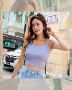 유니 꼬임 크롭 나시 [당일발송]