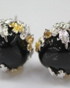 투어마린 세모 오닉스 귀걸이