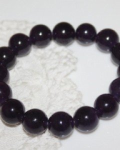 큰 자수정 팔찌