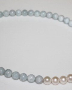 진주 아쿠아마린 목걸이
