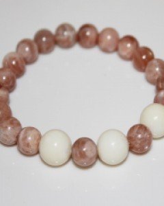 산호 문스톤 팔찌