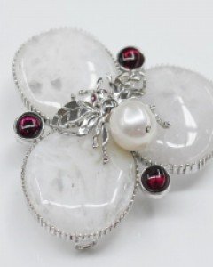 안개 아게이트브로치 팬던트