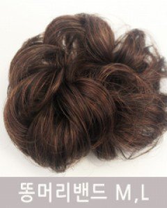 인조 가발 똥머리 곱창밴드