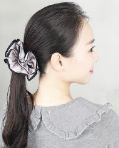 라트나 블랙파이핑 공단 곱창머리끈