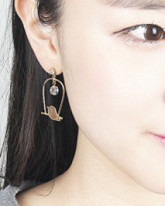 유니크 버즈 드롭 귀걸이