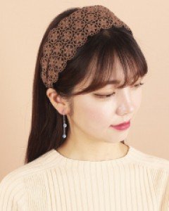 와당문양 명품 와이드 레이스 머리띠