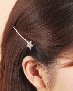 별과 큐빅 송이 포인트 실핀