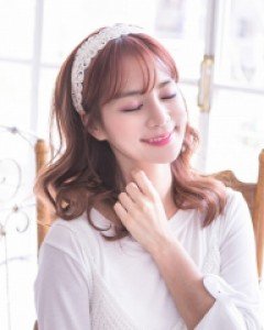 플라워 레이스 넓은 머리띠