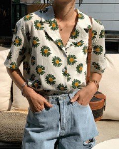 [재고한정40%할인]데이라이크 꽃나염 셔츠