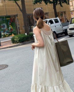 [재고한정40%할인]스트랩 셔링밴딩 캉캉 원피스