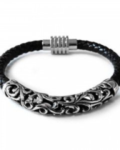 [iBracelet 14호] 유니크 메탈 가죽 팔찌