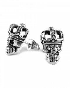 [iEarring 41호] 왕관 해골 귀걸이