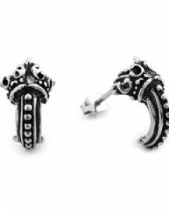 [iEarring 69호] 왕관 라운드 귀걸이