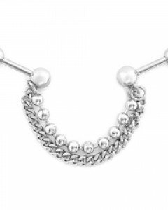 [iPiercing 379호] 투핀 더블 체인 피어싱